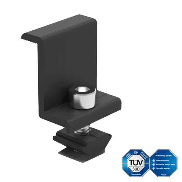 Enerack End Clamp 30mm Black