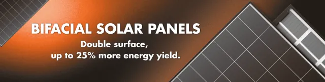 Bifacial solar panels