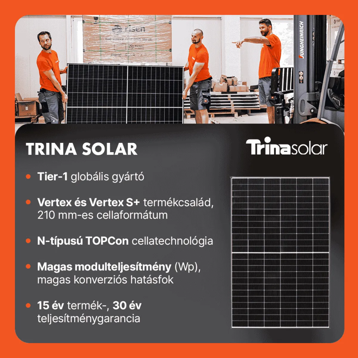 Trina 465Wp Dualglass NEG9R.28-465 N-type Mono fekete keretes napelem