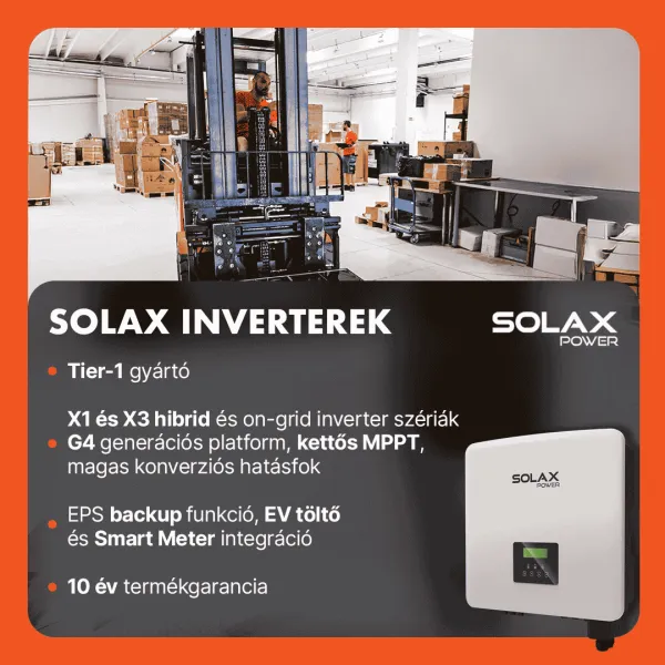 SolaX 3,7kW X1-IES-3.7K Hybrid HV 1 fázisú inverter All In One