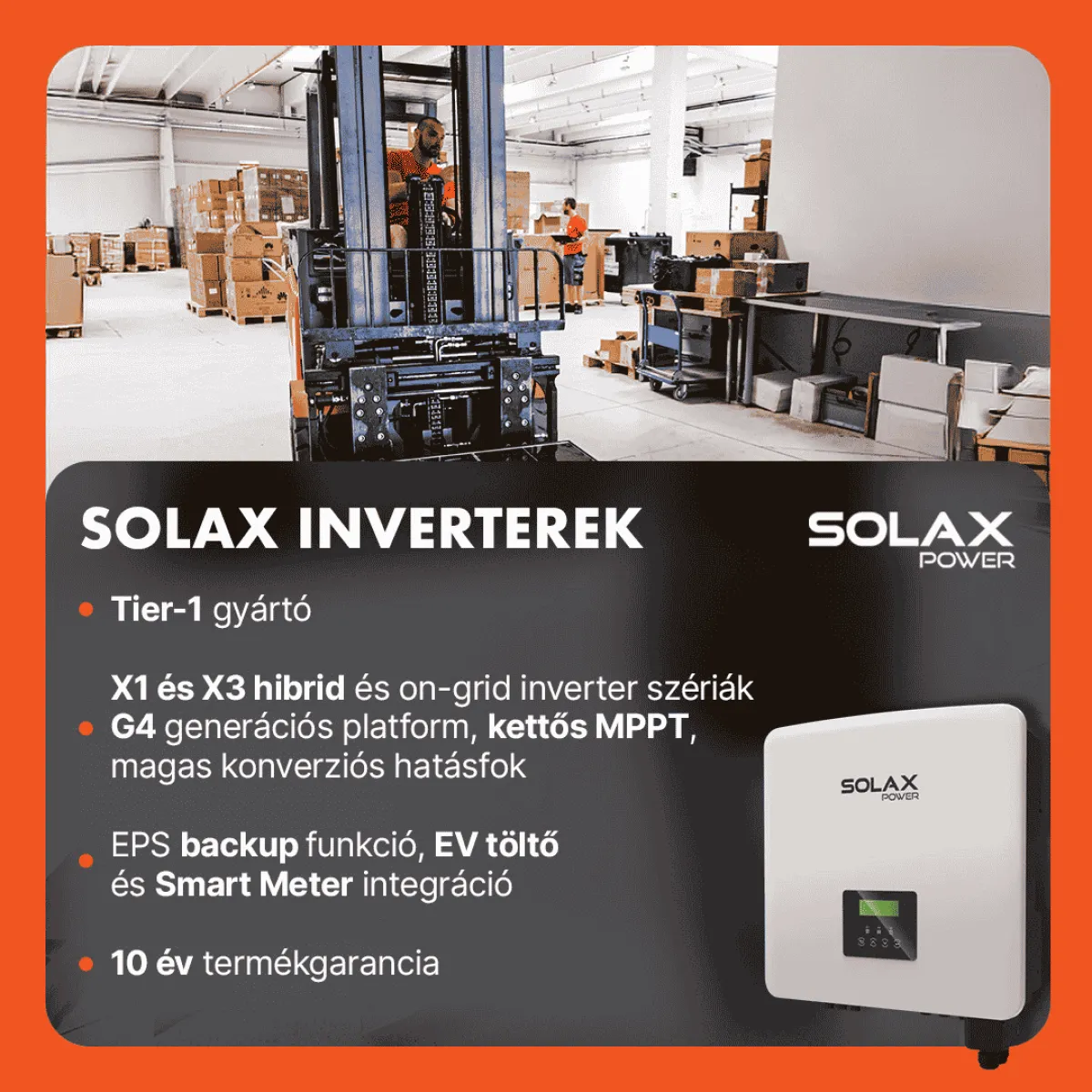 SolaX 5kW X1-IES-5K Hybrid HV 1 fázisú inverter All In One