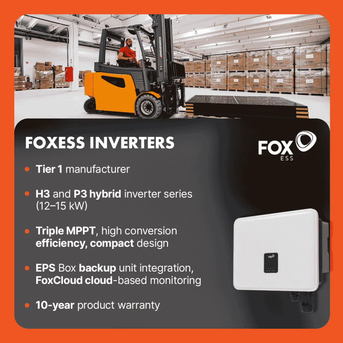 FoxESS 50kW P3-50-Plus Hybrid HV 3 phase inverter
