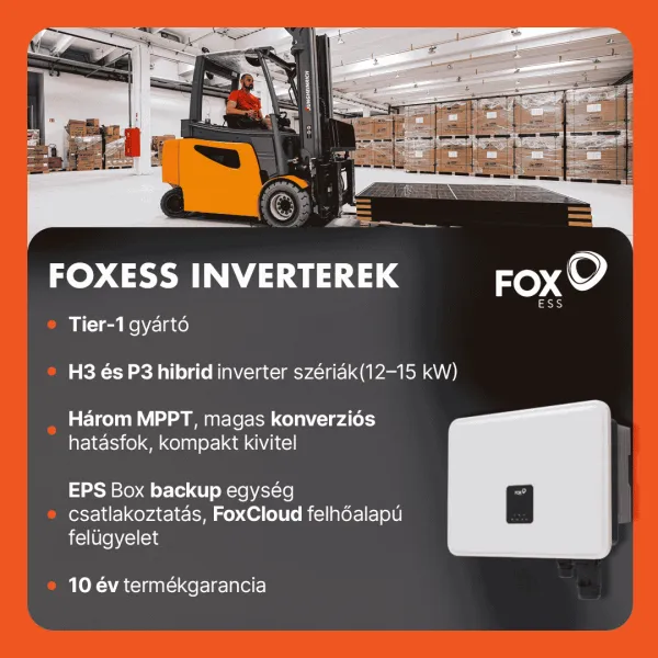 FoxESS 10kW H3-10.0 Hybrid HV 3 fázisú inverter