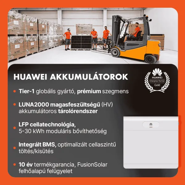 Huawei 8kW SUN2000-8K-LC0 Hybrid 3 fázisú inverter