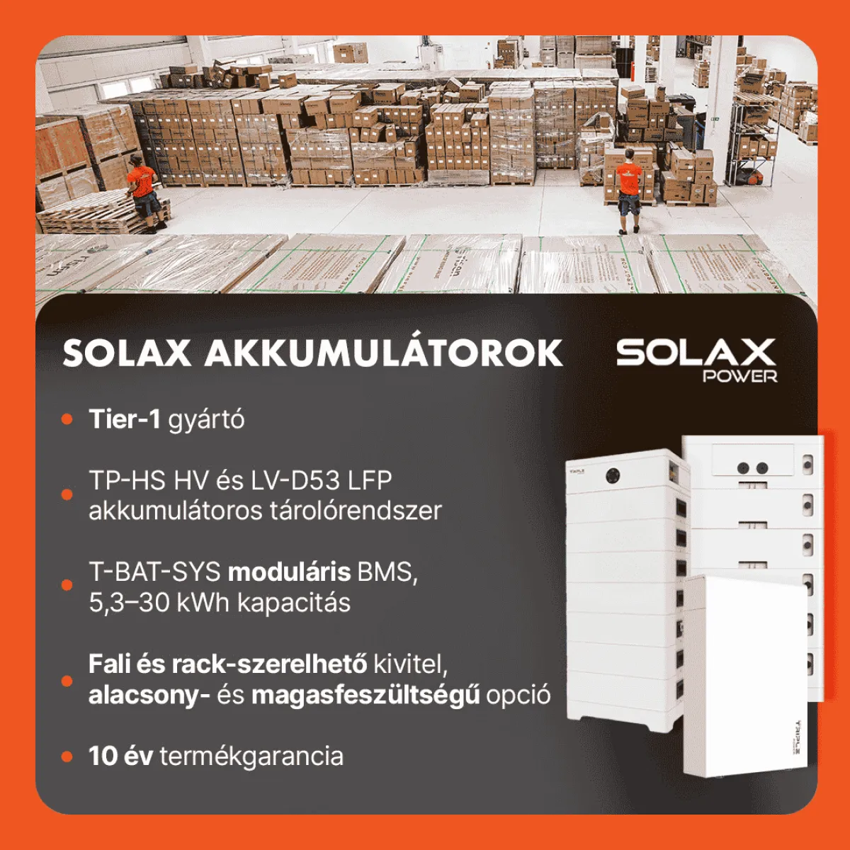 SolaX TP-HS50E BMS és bázismodul All In One