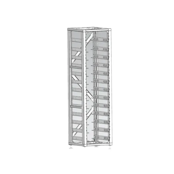 Deye BOS-G 3U-HRACK 1db BMS-re és 12db akkumulátorra, rack szekrény