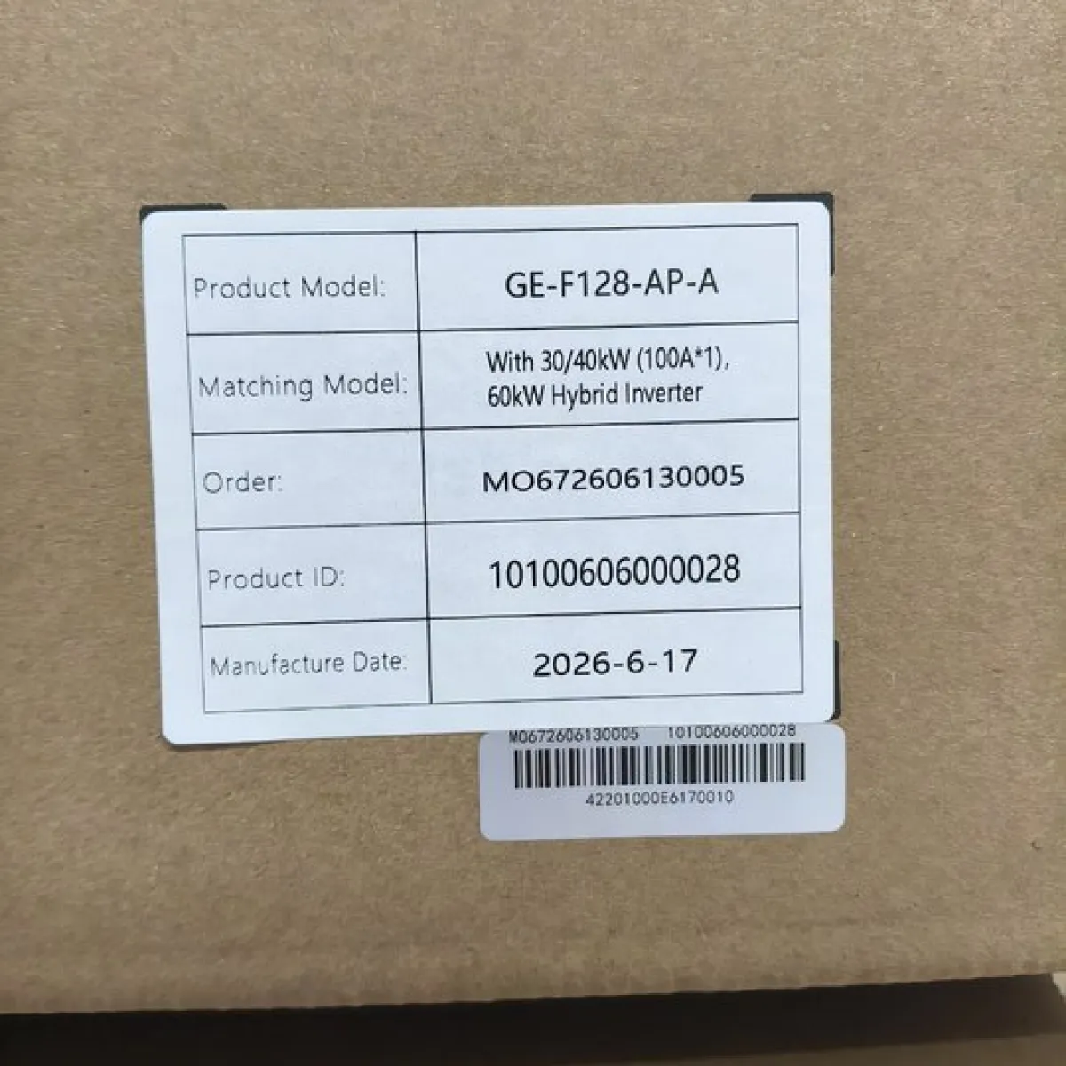 Deye GE-F128-AP-A csatlakoztató kit 30/40/60kW SG02HP3 inverterekhez