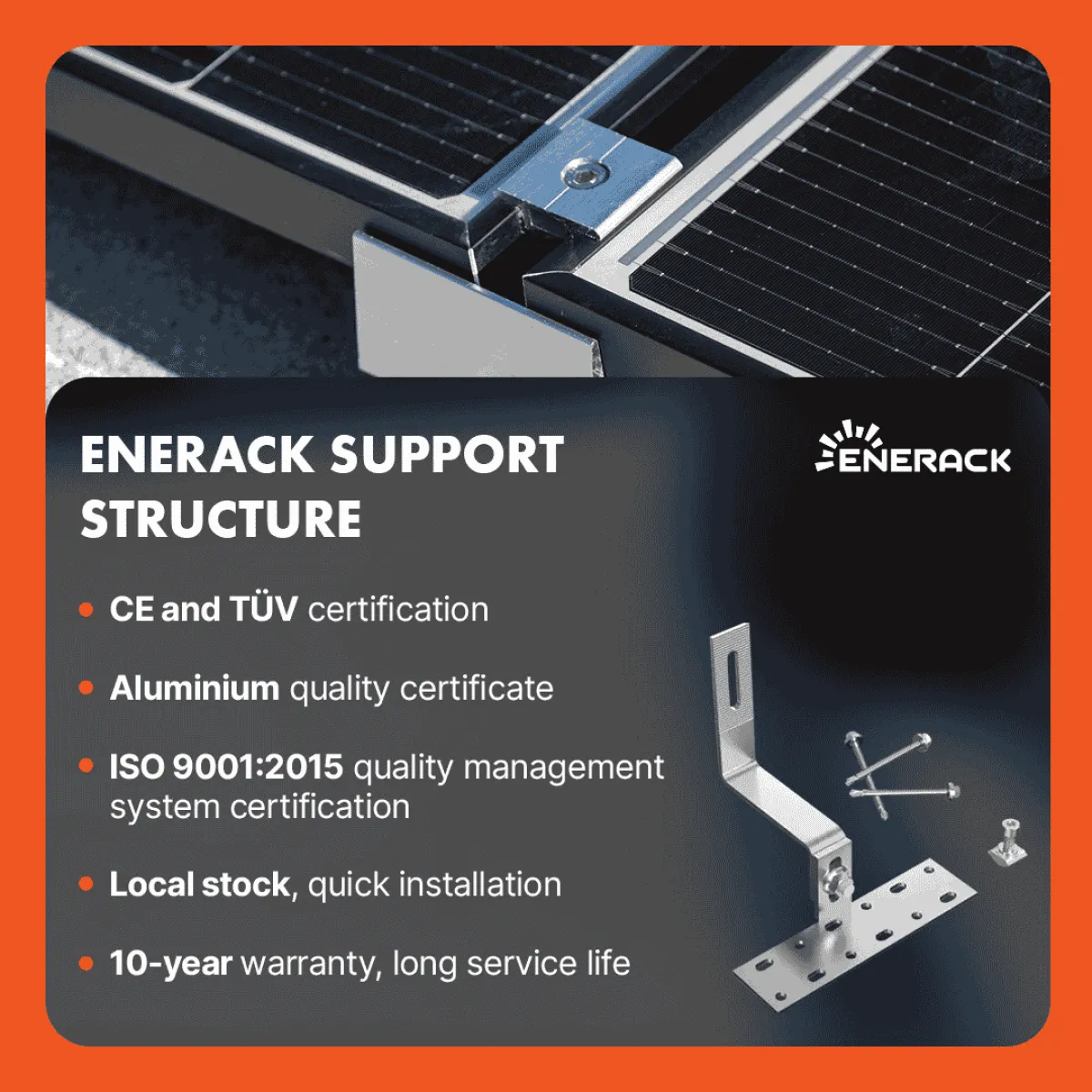 Enerack FLAT10 DC cable clip for 4 cables