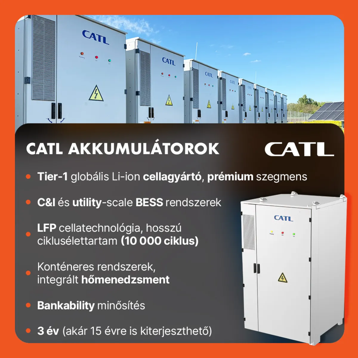 CATL EnerOne+ 254.6 kWh akkumulátor