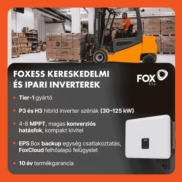FoxESS 20kW H3-Pro-20.0 Hybrid HV 3 fázisú inverter