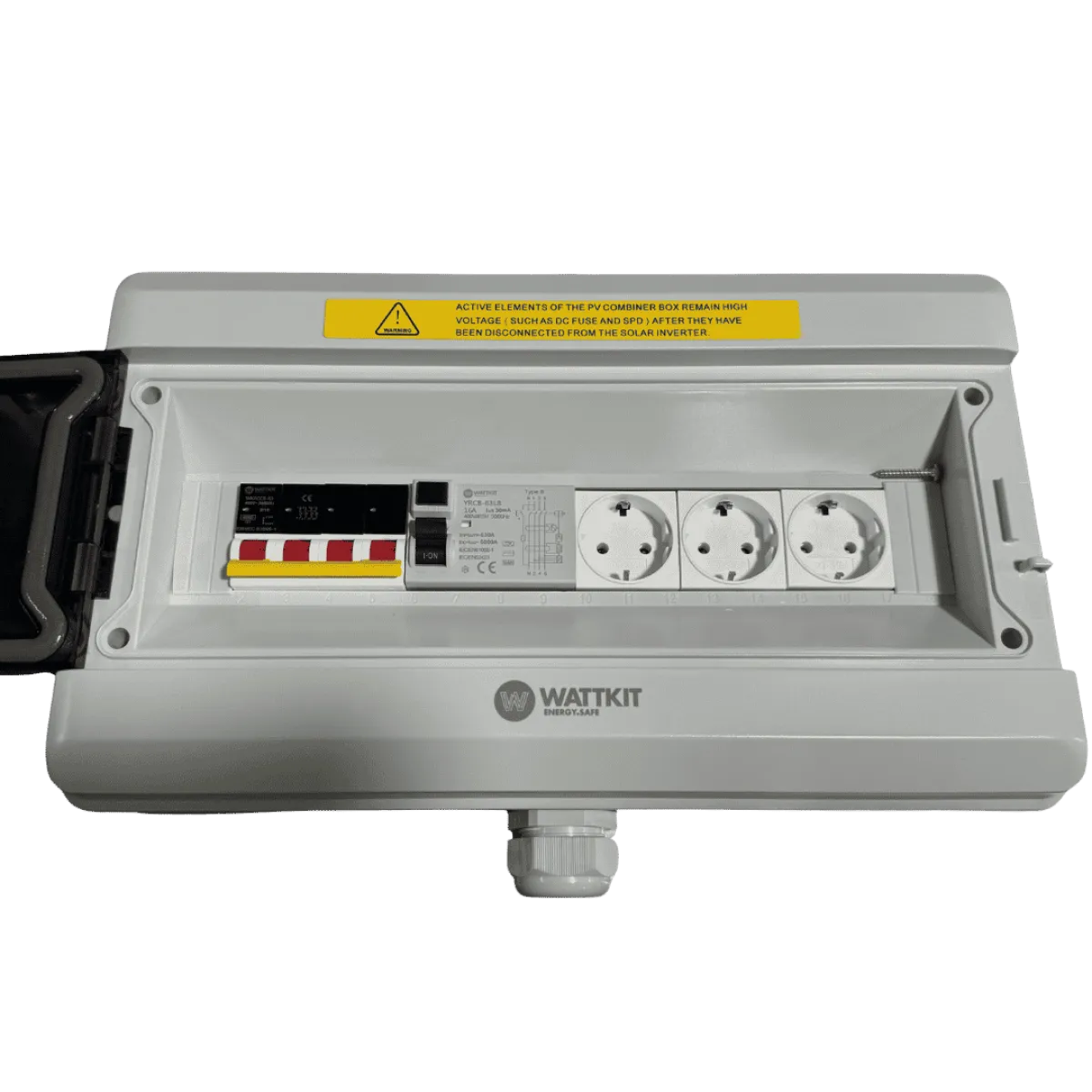 Wattkit YRADB-1/3 16A 3 phase backup AC protection box MCB+RCD