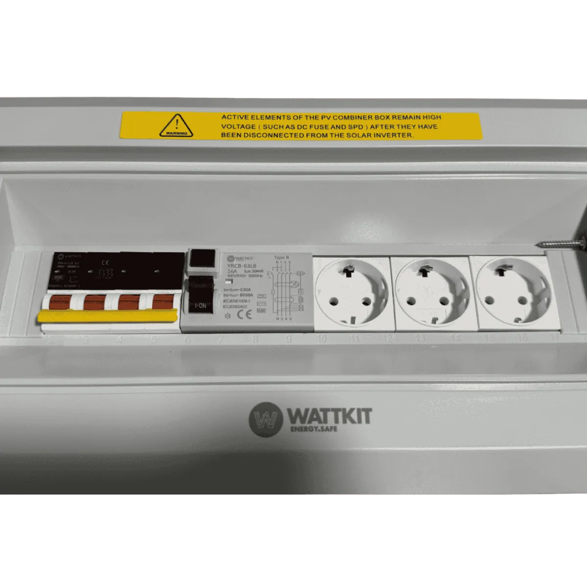Wattkit YRADB-1/3 16A 3 phase backup AC protection box MCB+RCD