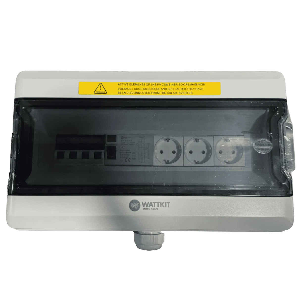 Wattkit YRADB-1/3 16A 3 fázisú backup AC védelmi doboz FI-relével