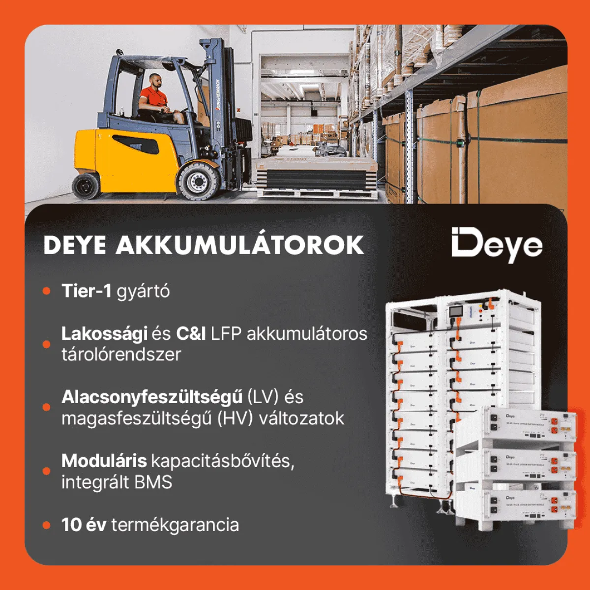 Deye AI-W16-H 16kWh LV fűthető kültéri energiatároló AIO