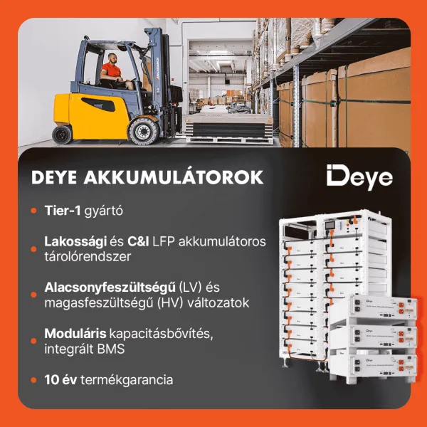 Deye AI-W16-H 16kWh LV fűthető kültéri energiatároló AIO