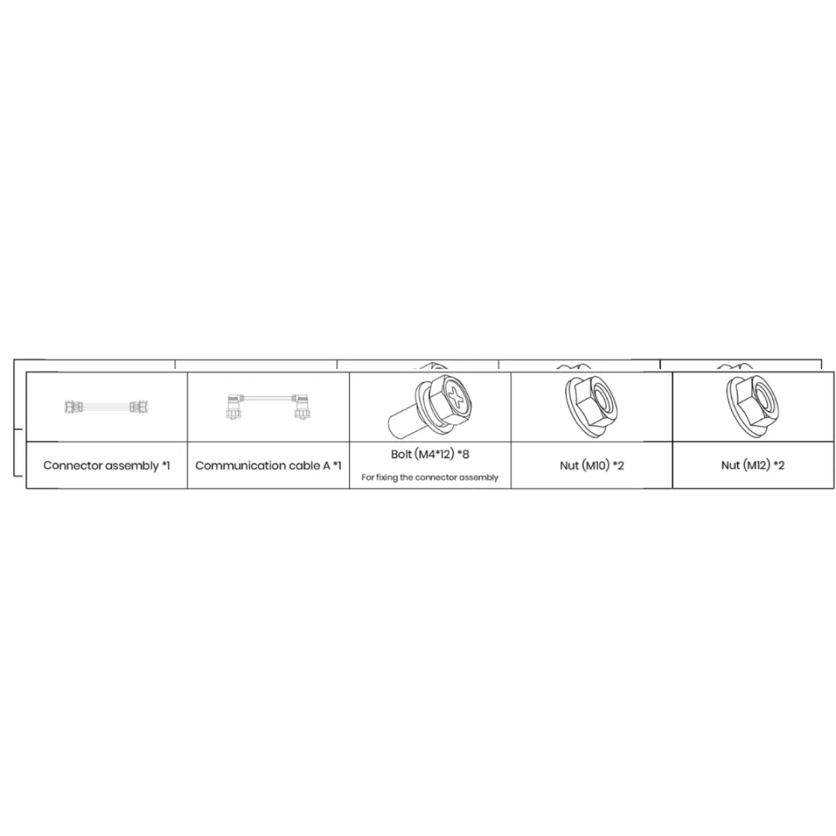 Deye BCable for AI-W16-H AIO battery parallel cable kit